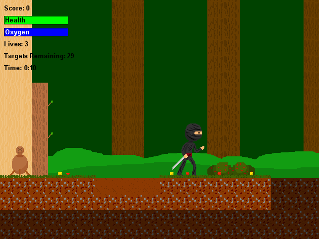 In-game Screenshot: Ninja standing in a forest